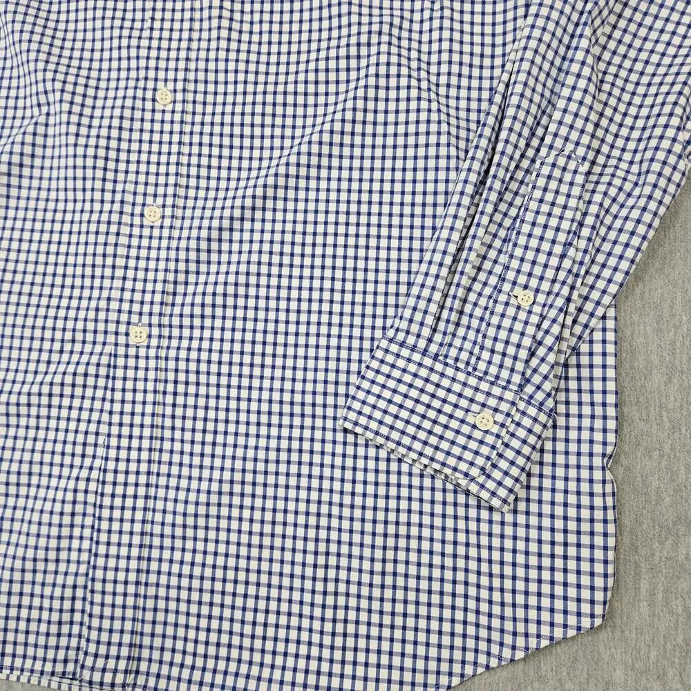 Polo Ralph Lauren Shirt Mens 2XL Blue White Check Performance Stretch Pony